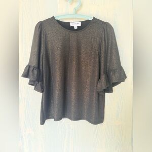 Highline Collective shimmery ruffle-sleeve top
Size S